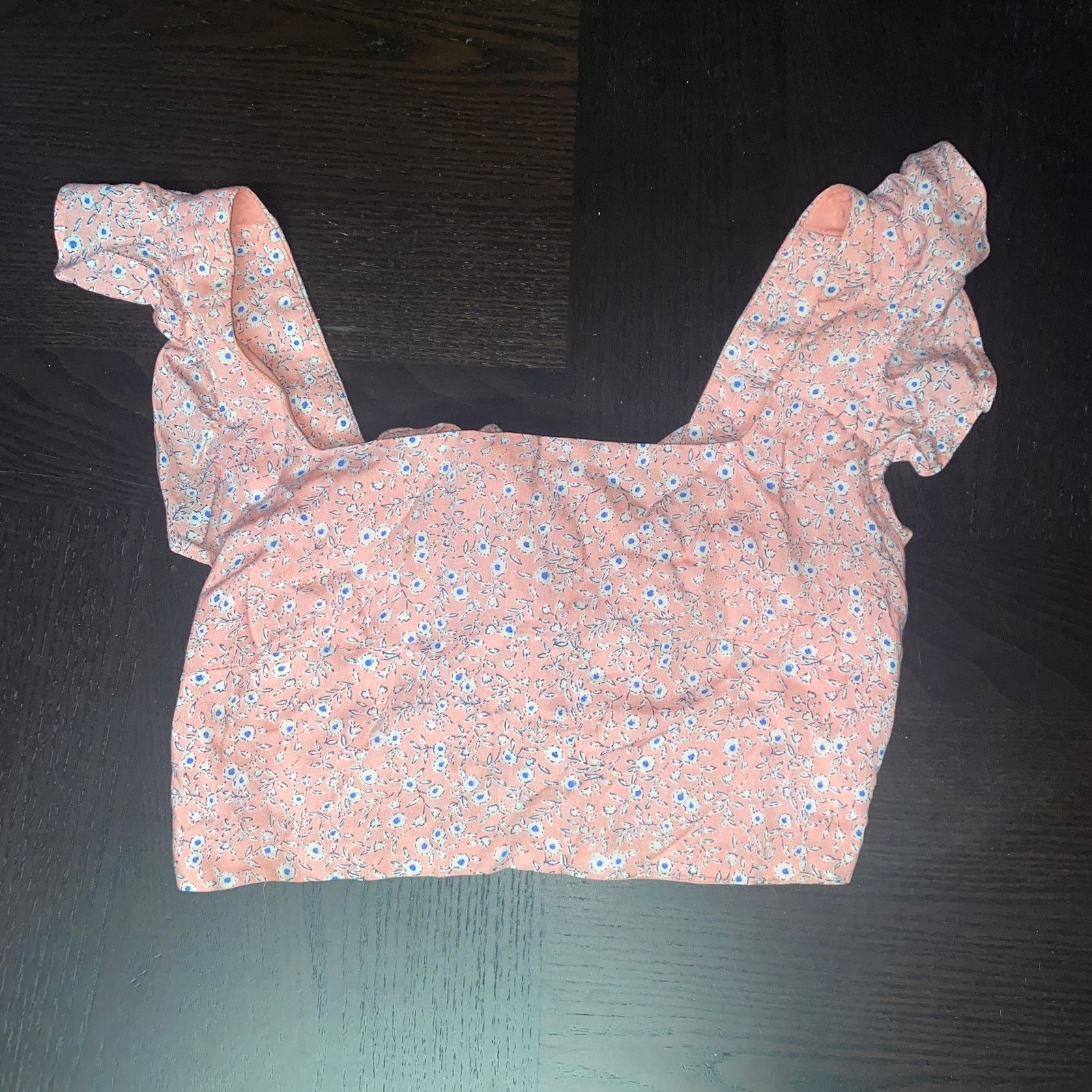 Other Sundae Muse Pink Floral Ruffled Sleeveless Tie Back Top 6 Size M / US 6-8 / IT 42-44 - 1 Thumbnail