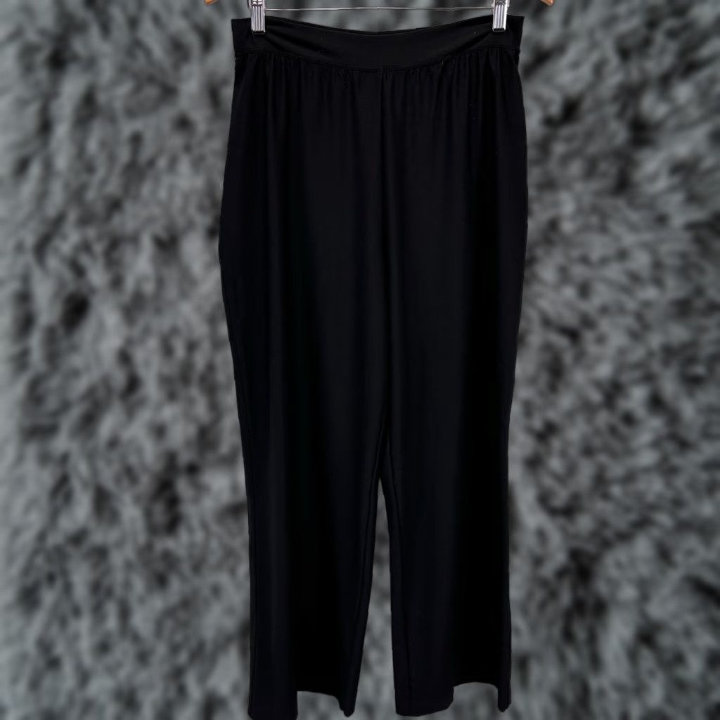 Spanx Spanx Wide Leg Crop Pants Sz Large Women’s Black Pull On Comfort Lined Size 36" / US 14 / IT 50 - 1 Thumbnail