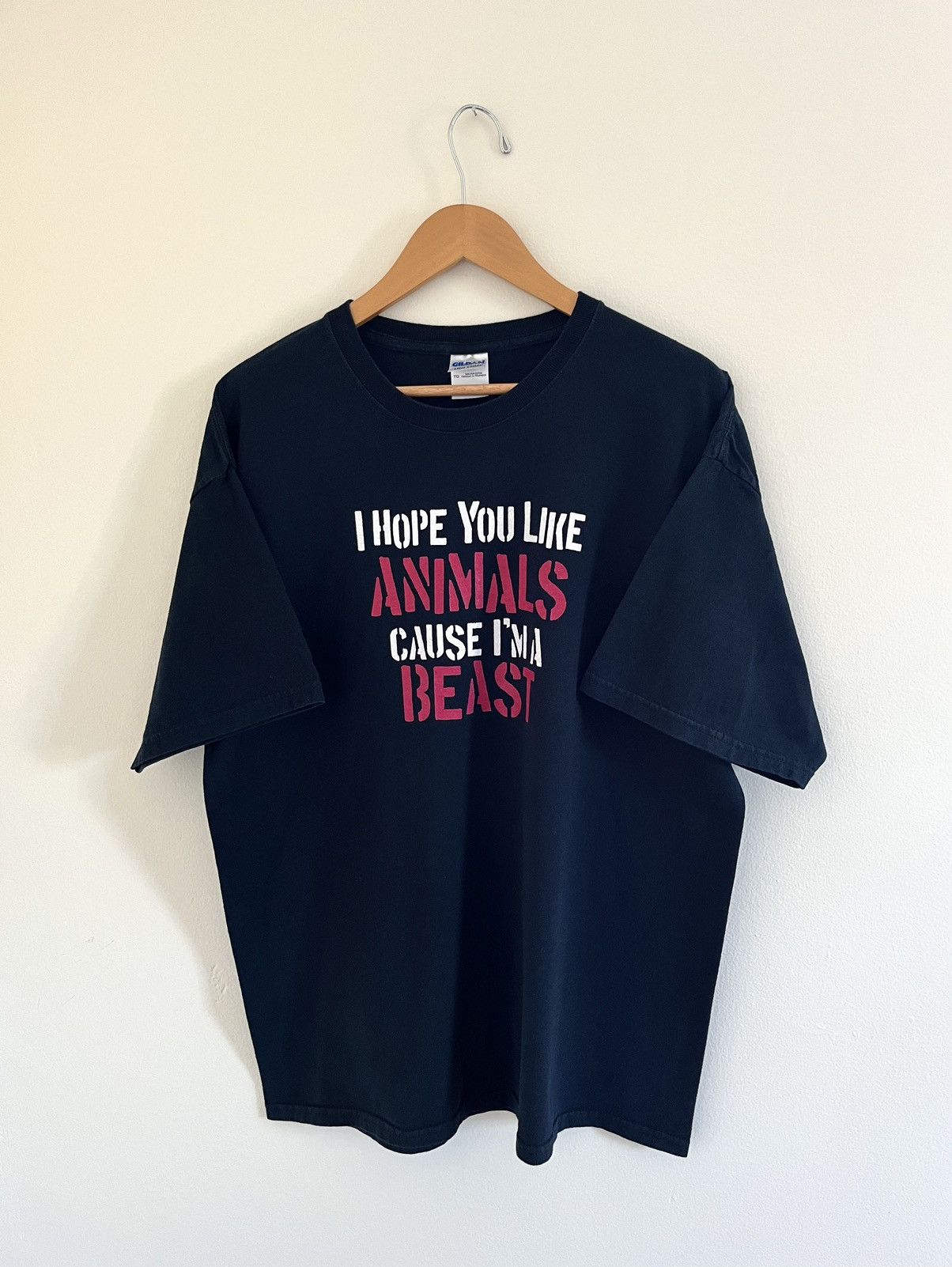 Vintage Vintage Y2K Adult Humor “I Hope You Like Animals…” T-Shirt Size US XL / EU 56 / 4 - 1 Thumbnail