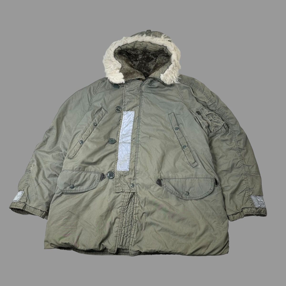 Vintage 1960s type N-3B military parka jacket