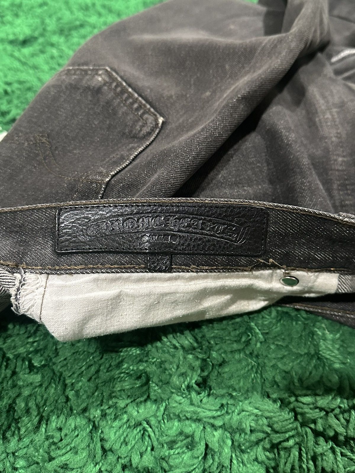 Chrome Hearts Chrome Hearts Levi’s 501 Grey Gold Patch Jeans Size US 33 - 15 Thumbnail