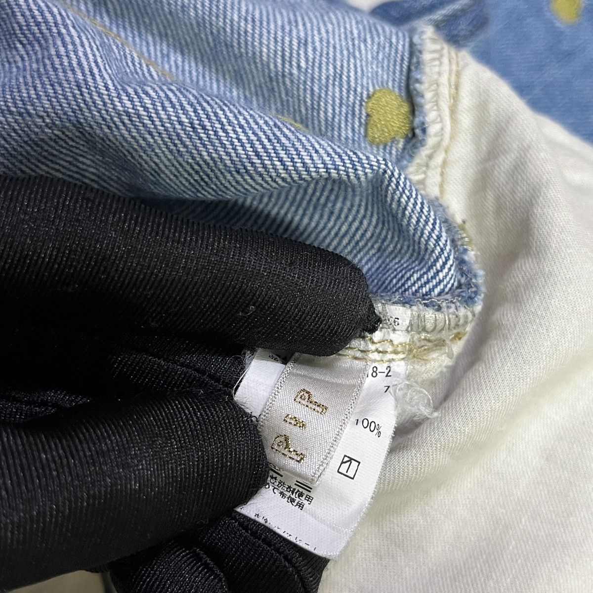 Japanese Brand Vintage Allover Polkadots Embroidered Jeans Size US 29 - 11 Thumbnail