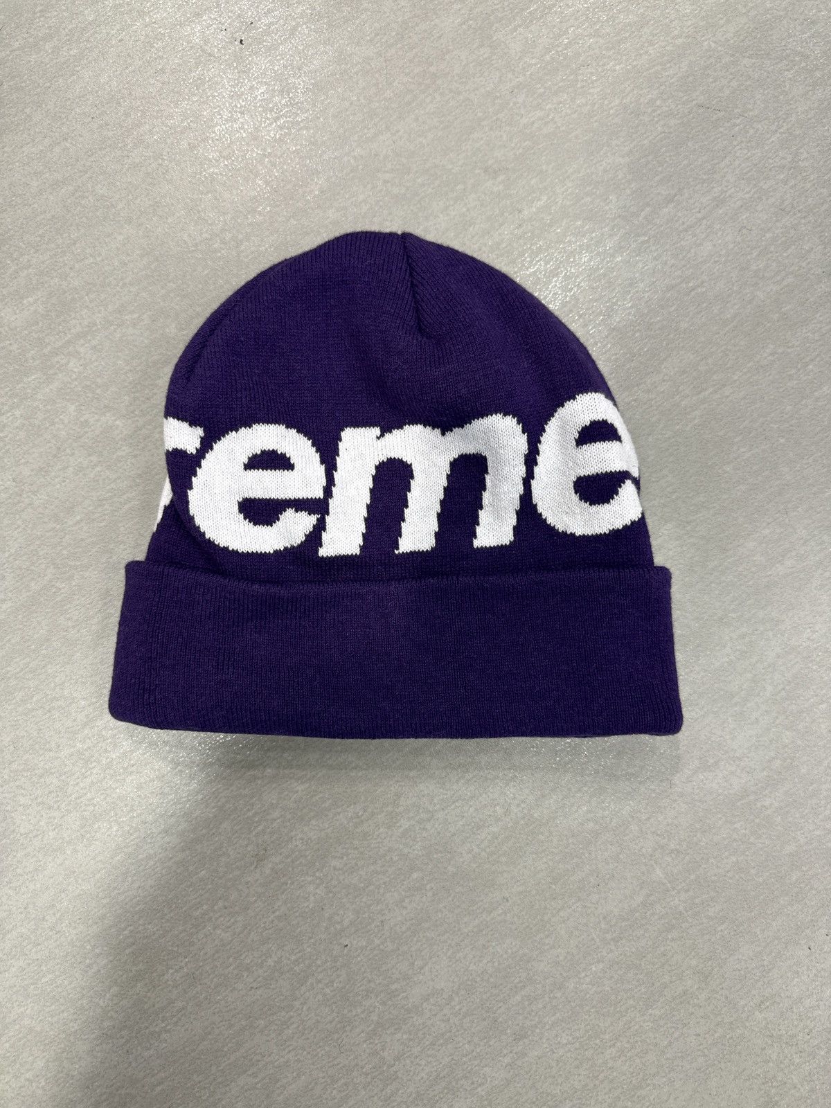 Supreme Supreme Big Logo Beanie Purple FW25 Size ONE SIZE - 2 Thumbnail