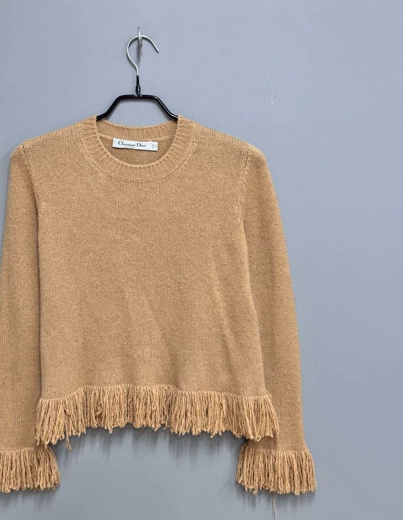 Dior Dior Fringed Cashmere Sweater-2505 Size S / US 4 / IT 40 - 2 Thumbnail