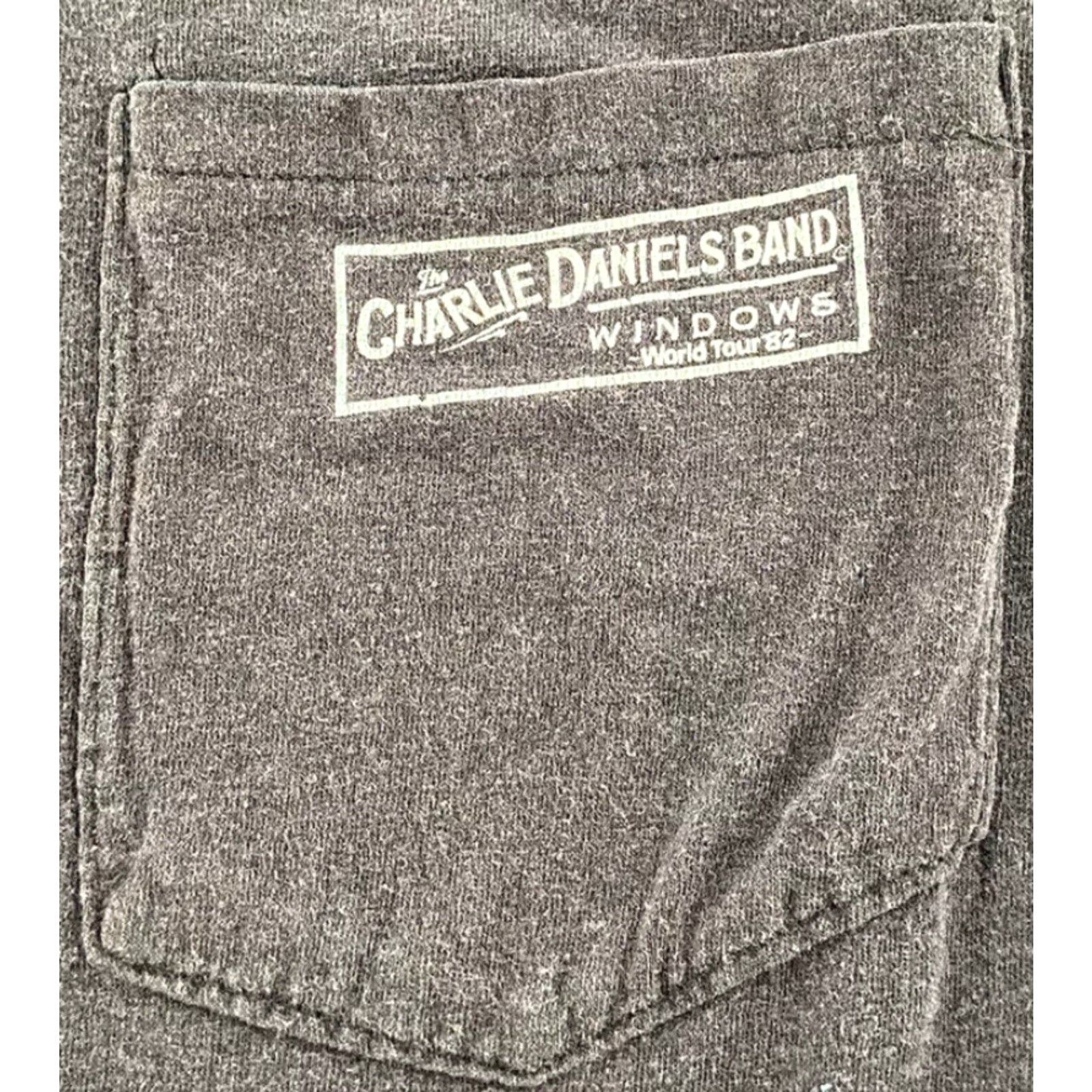 Vintage Vintage Charlie Daniels Band T-Shirt Adult Large Black 80s Music Band Merch Mens Size US L / EU 52-54 / 3 - 4 Thumbnail