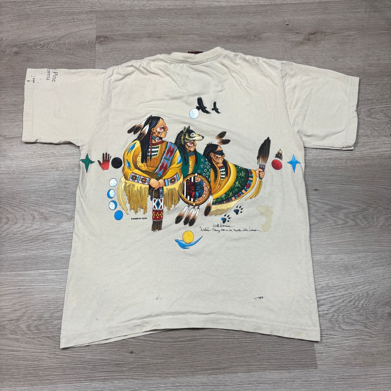 Habitat × Vintage Vintage 90s Habitat Wolf Warriors Lone Pine Shirt Mens Large Size US L / EU 52-54 / 3 - 3 Thumbnail