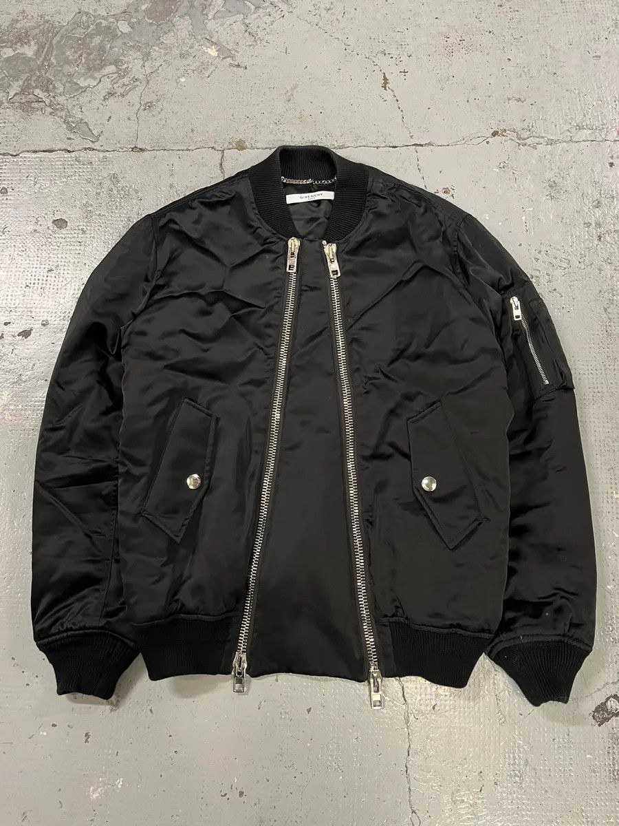 Givenchy AW2016 Givenchy Black Asymmetrical 2 Zips Bomber Jacket Size US M / EU 48-50 / 2 - 2 Thumbnail