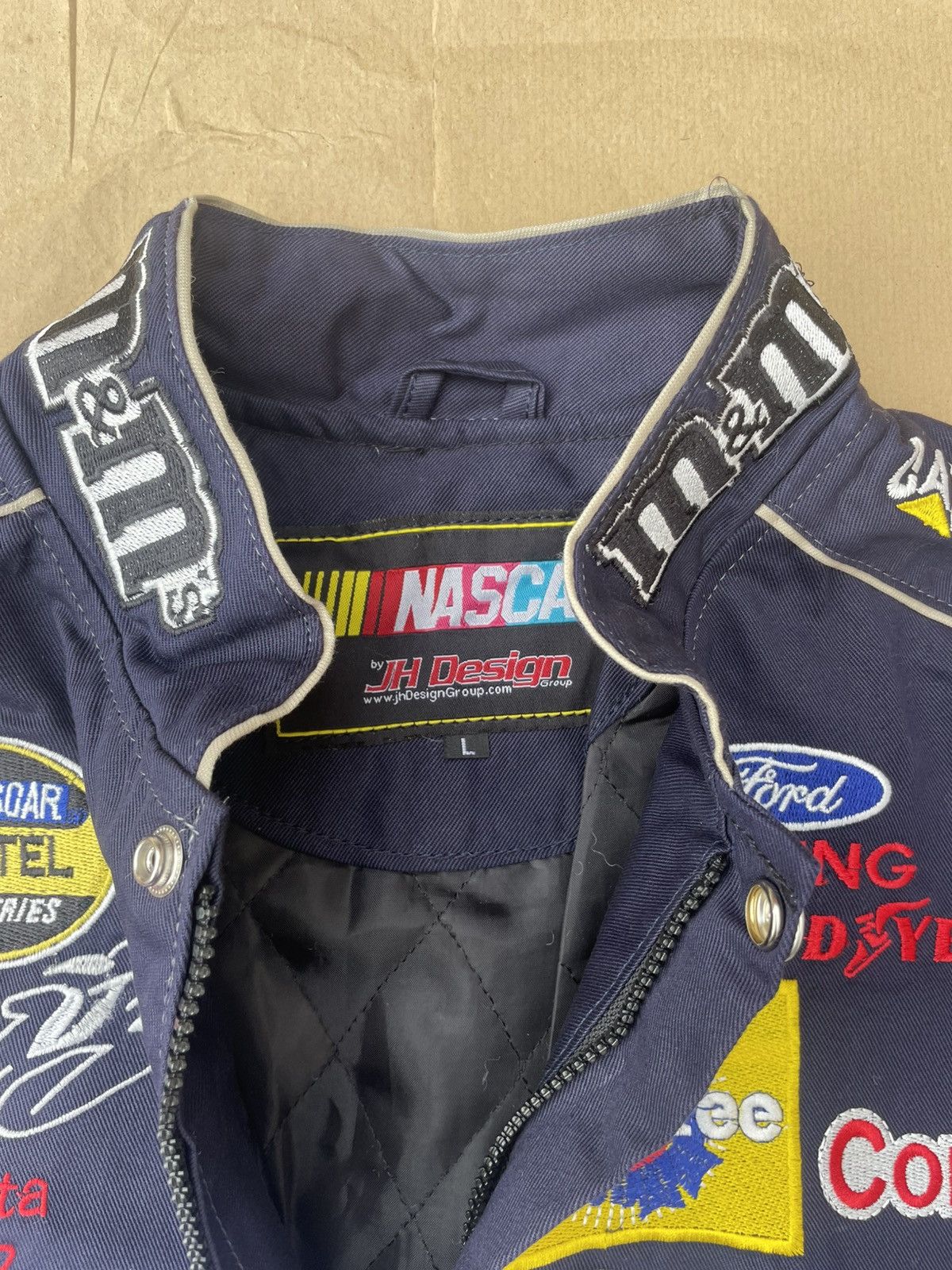 NASCAR × Vintage 🆘Rare🆘 Vintage JH Design M&M's NASCAR racing jacket navy L Size US L / EU 52-54 / 3 - 12 Thumbnail