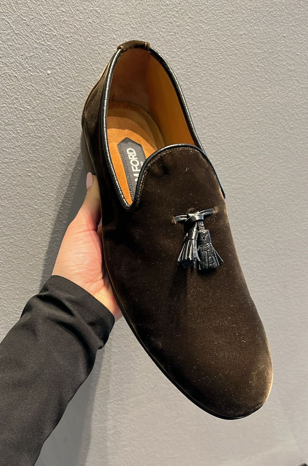 Tom Ford o1w1db11224 J1395 Velvet Loafers in Blue Size US 11 / EU 44 - 2 Thumbnail