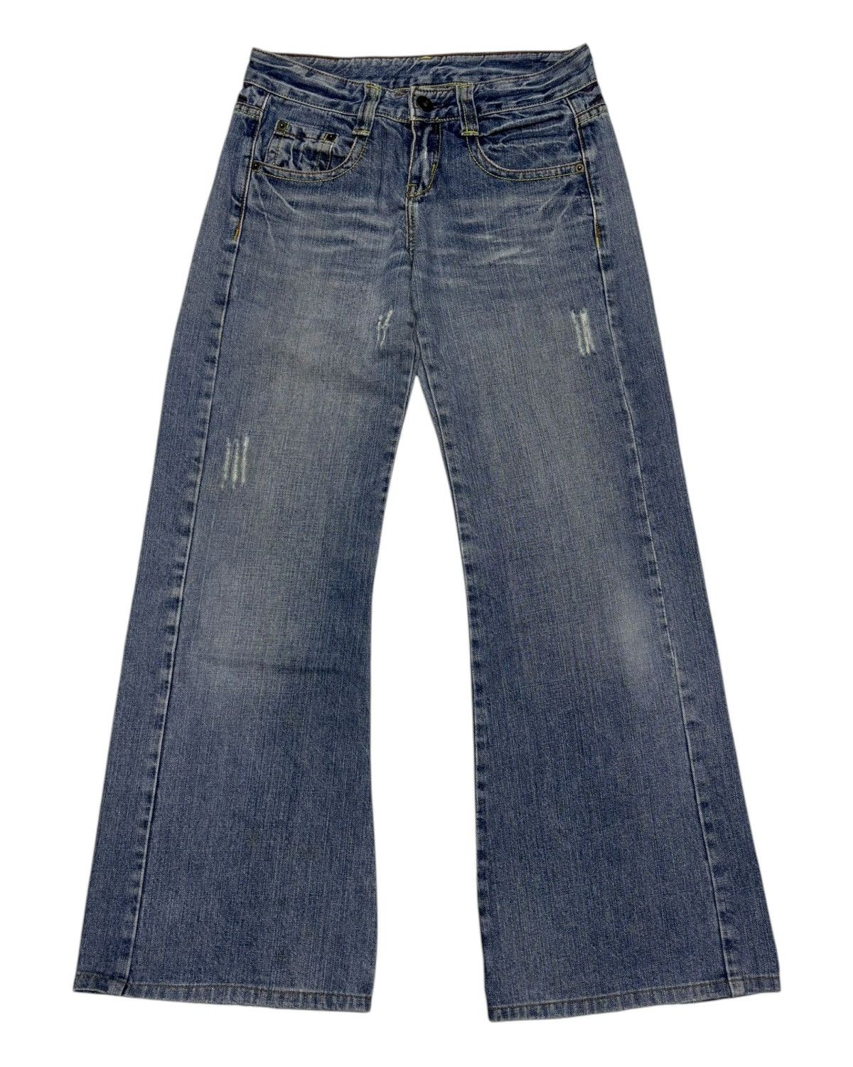 Ed Hardy Flare Jeans L.G HARD Flower Embroidery Ed Hardy Style Jeans Size US 28 / EU 44 - 2 Thumbnail