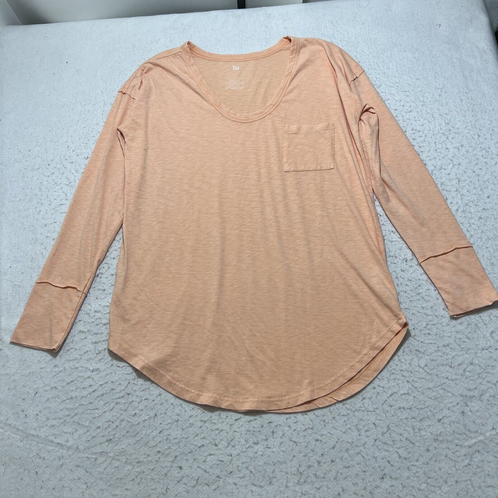 Kohl's SO Kohl's Medium Scoop Neck Pink/Orange Pocket T Shirt Top Size M / US 6-8 / IT 42-44 - 1 Thumbnail