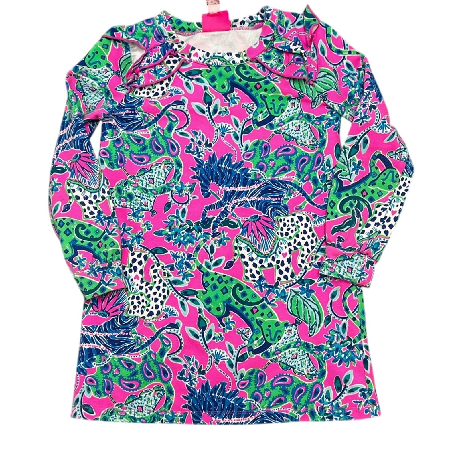 Lilly Pulitzer Lilly Pulitzer Women's Blouse Top Ruffle Neck Accent Small Size S / US 4 / IT 40 - 1 Thumbnail