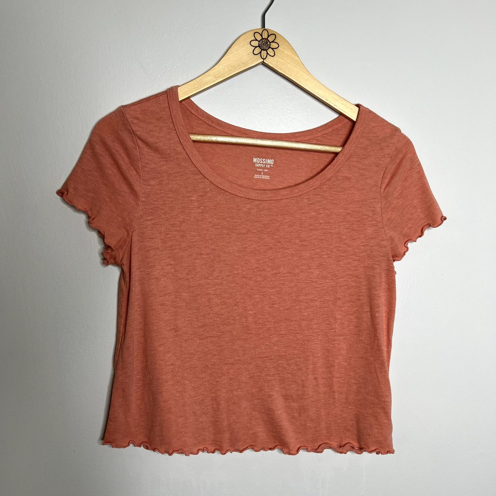 Other Mossimo Supply Co Pink Short Sleeve Ruffle Top Size S / US 4 / IT 40 - 4 Thumbnail