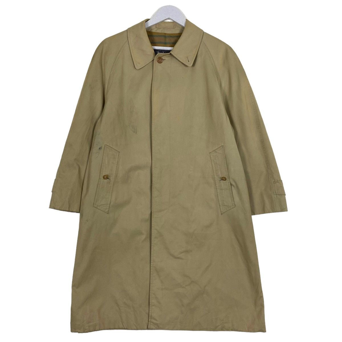 Burberry × Vintage 💥90s BURBERRYS NOVA CHECK TRENCH COAT Size US M / EU 48-50 / 2 - 2 Thumbnail