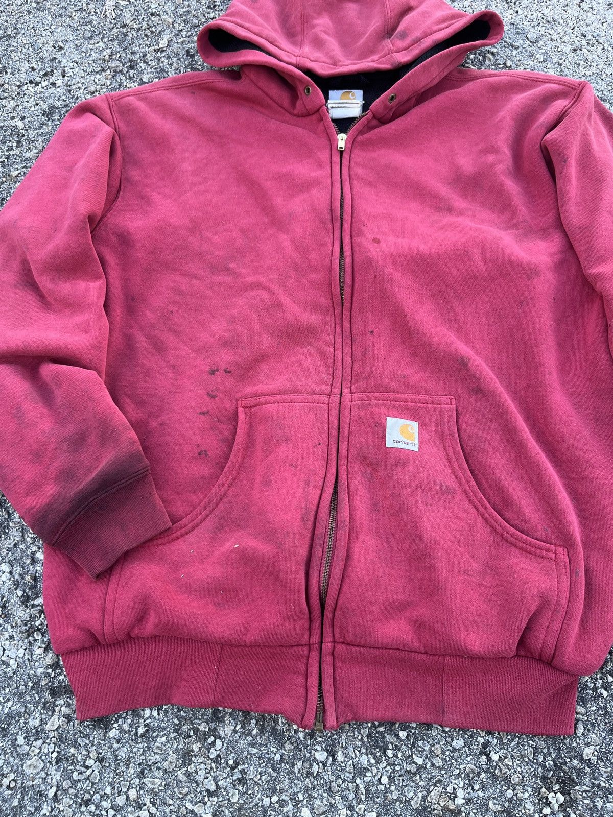 Carhartt Vintage Zipper Trashed Carhartt Hoodie Size US M / EU 48-50 / 2 - 2 Thumbnail