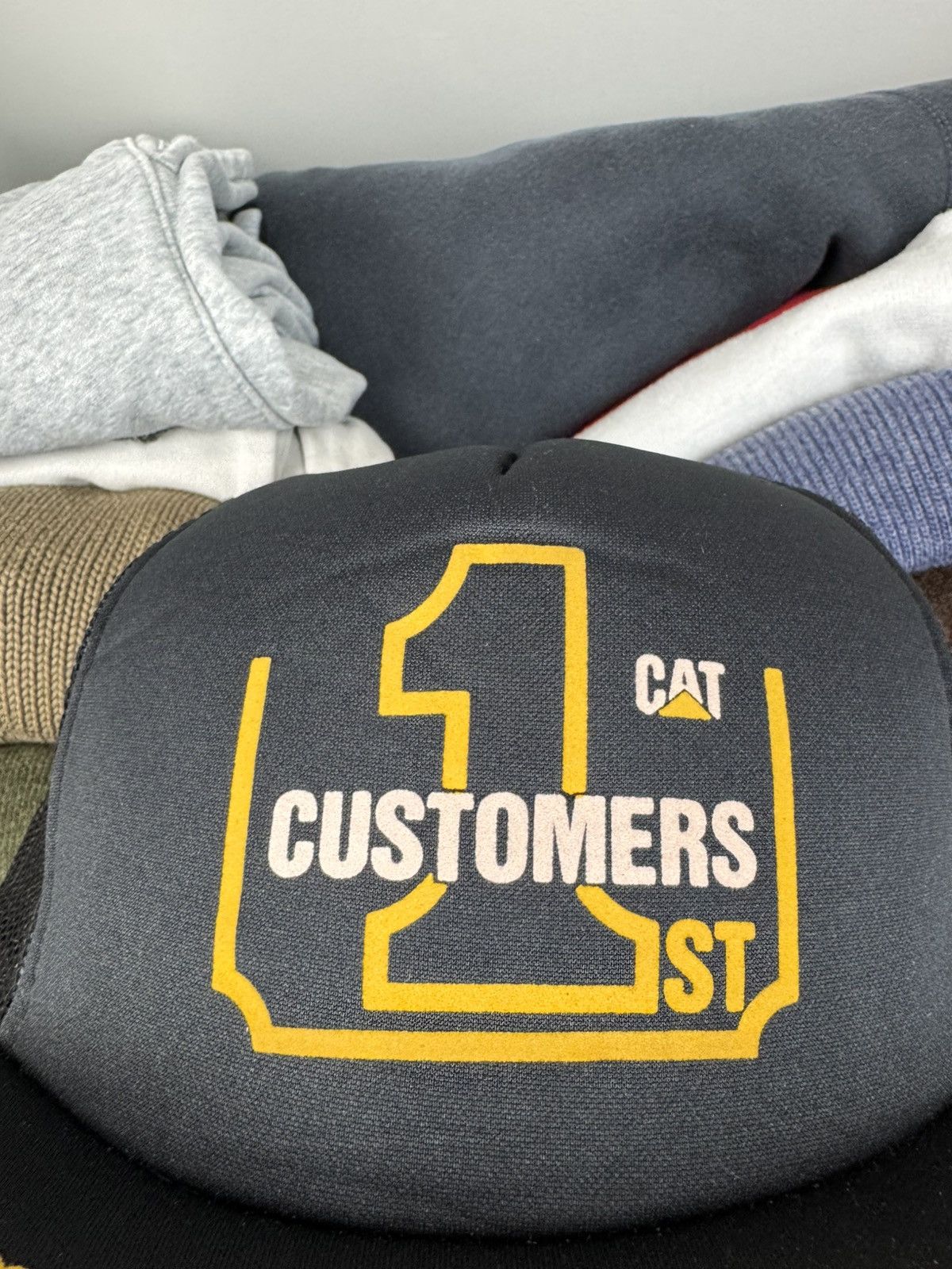 Caterpillar Vintage Caterpillar CAT Customers 1st King Cap Trucker Hat Size ONE SIZE - 3 Thumbnail