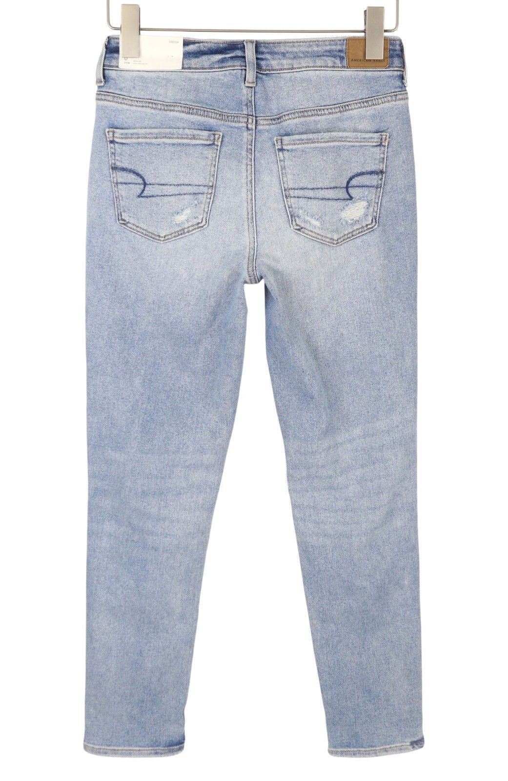American Eagle Outfitters TOMGIRL W25 Sky Distress Jeans 88992 Size 25" / US 0 / IT 36 - 2 Thumbnail