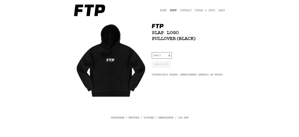 Fuck The Population FTP Slap Logo Hoodie (Black, Embroidered) Size US M / EU 48-50 / 2 - 3 Thumbnail