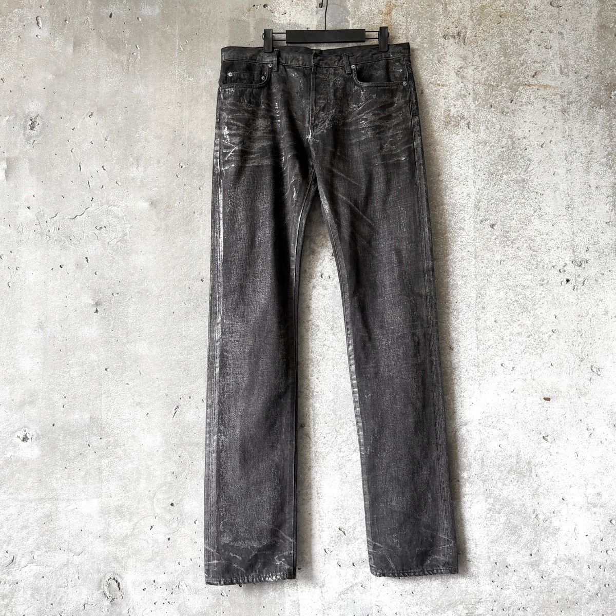 Dior × Hedi Slimane Dior Homme AW07 'Navigate' Waxed Denim Jeans