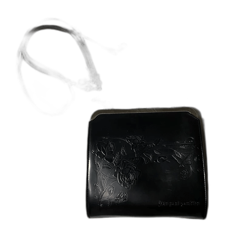 Jean Paul Gaultier Jean Paul Gaultier Black Floral Purse Size ONE SIZE - 1 Thumbnail