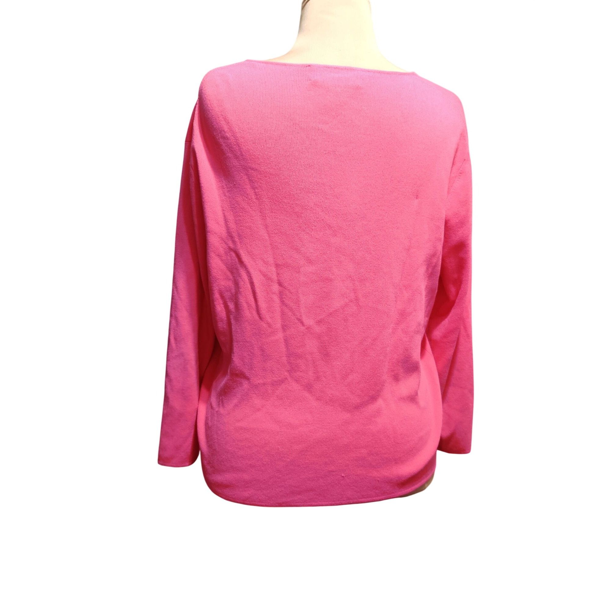 Other Womens XL Pink Tie Front Cardigan Lightweight Knit Y2K Top C Size XL / US 12-14 / IT 48-50 - 4 Thumbnail
