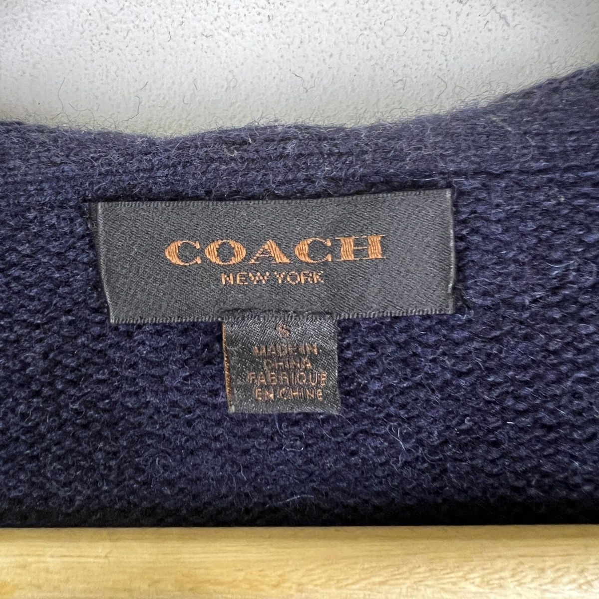 Coach 🔥 Coach Navy Blue Knit Sleeve Hoodie Jacket Size US M / EU 48-50 / 2 - 12 Thumbnail