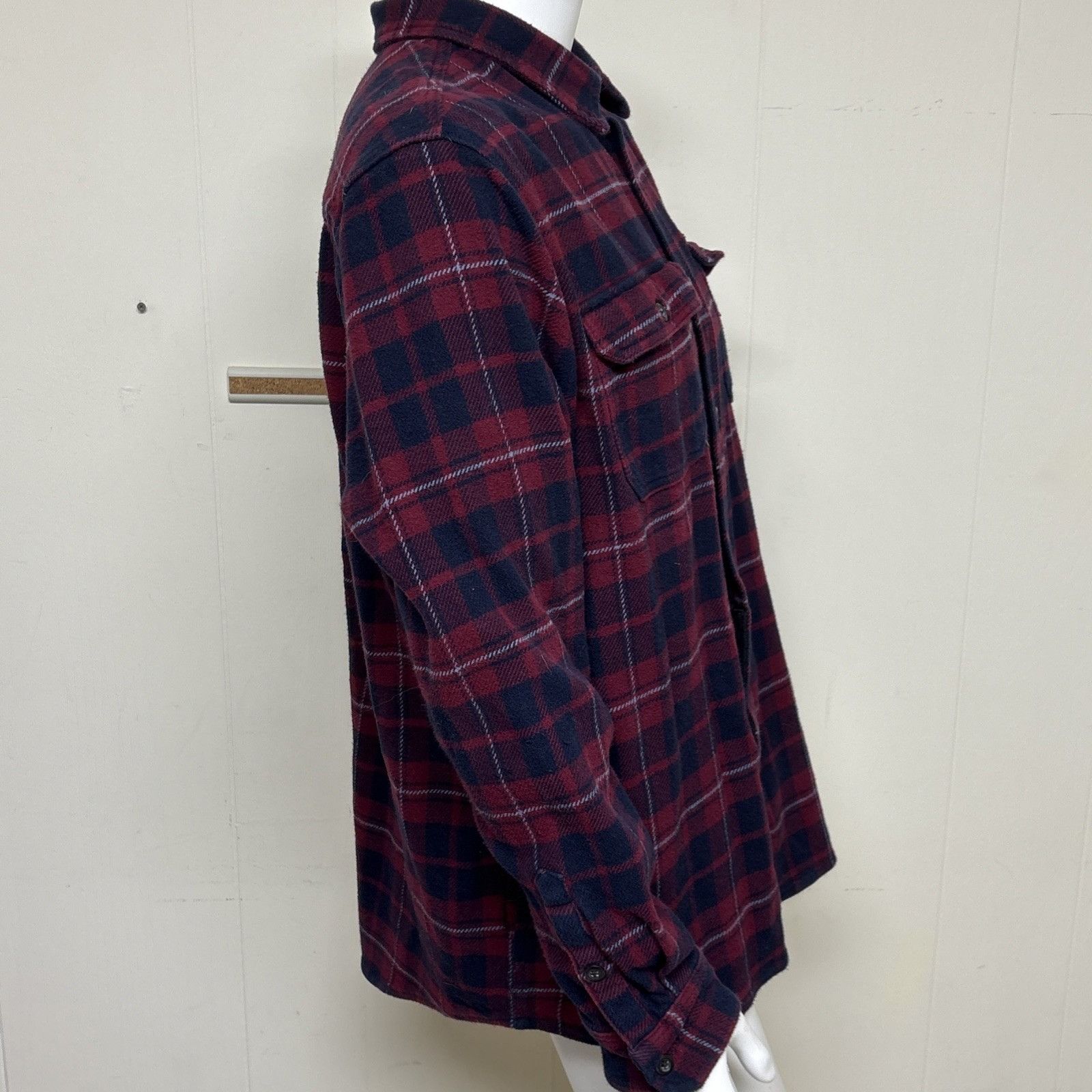 Orvis Orvis Shirt Jacket Mens 2XL Red Blue Plaid Flannel Heavy Sha Size US XXL / EU 58 / 5 - 5 Thumbnail
