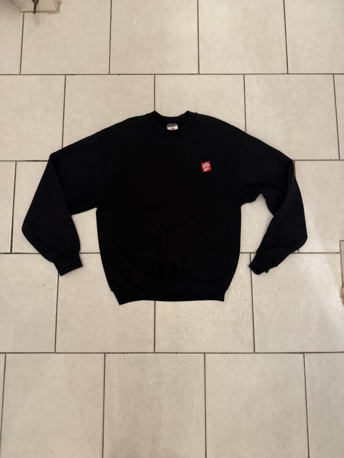 Vintage Vintage 90s Jack In The Box Sweatshirt Embroidered Size US M / EU 48-50 / 2 - 2 Thumbnail