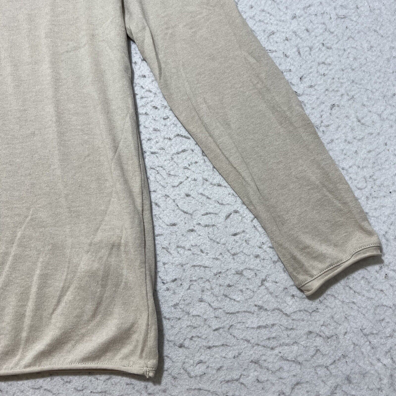 Zara Zara Long Sleeve Lightweight T Shirt Elastic Waist Beige Size M / US 6-8 / IT 42-44 - 5 Thumbnail