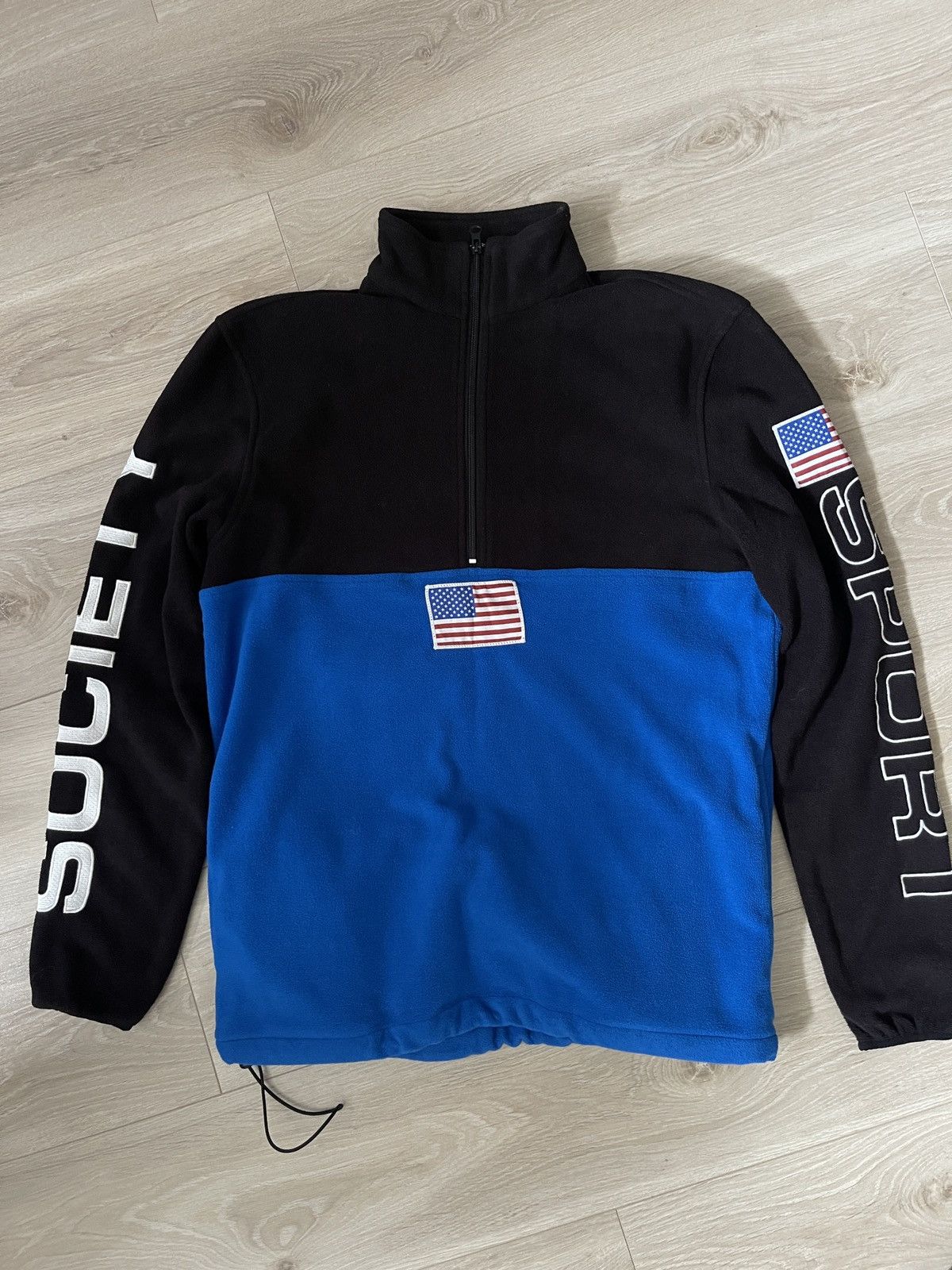 Other Society sport fleece jacket zip sweater sweatshirt USA flag Size US S / EU 44-46 / 1 - 9 Thumbnail