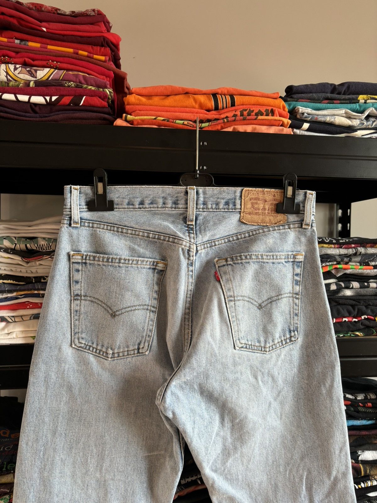 Levi's × Vintage Vintage Levis 517 Flare JEANS 90S MADE IN UK RARE DENIM Size US 33 - 2 Thumbnail