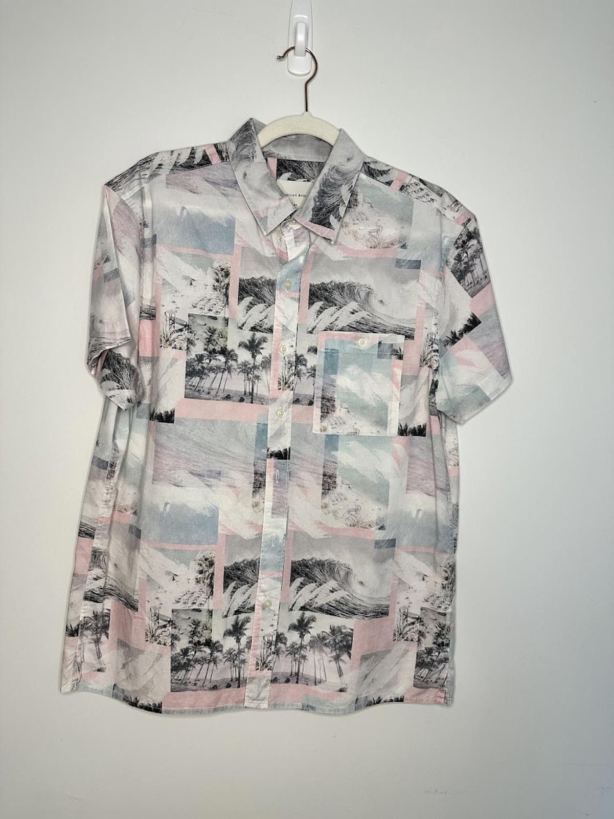 American Eagle Outfitters American Eagle Palm Print Shirt - Sz. M Size US M / EU 48-50 / 2 - 1 Thumbnail
