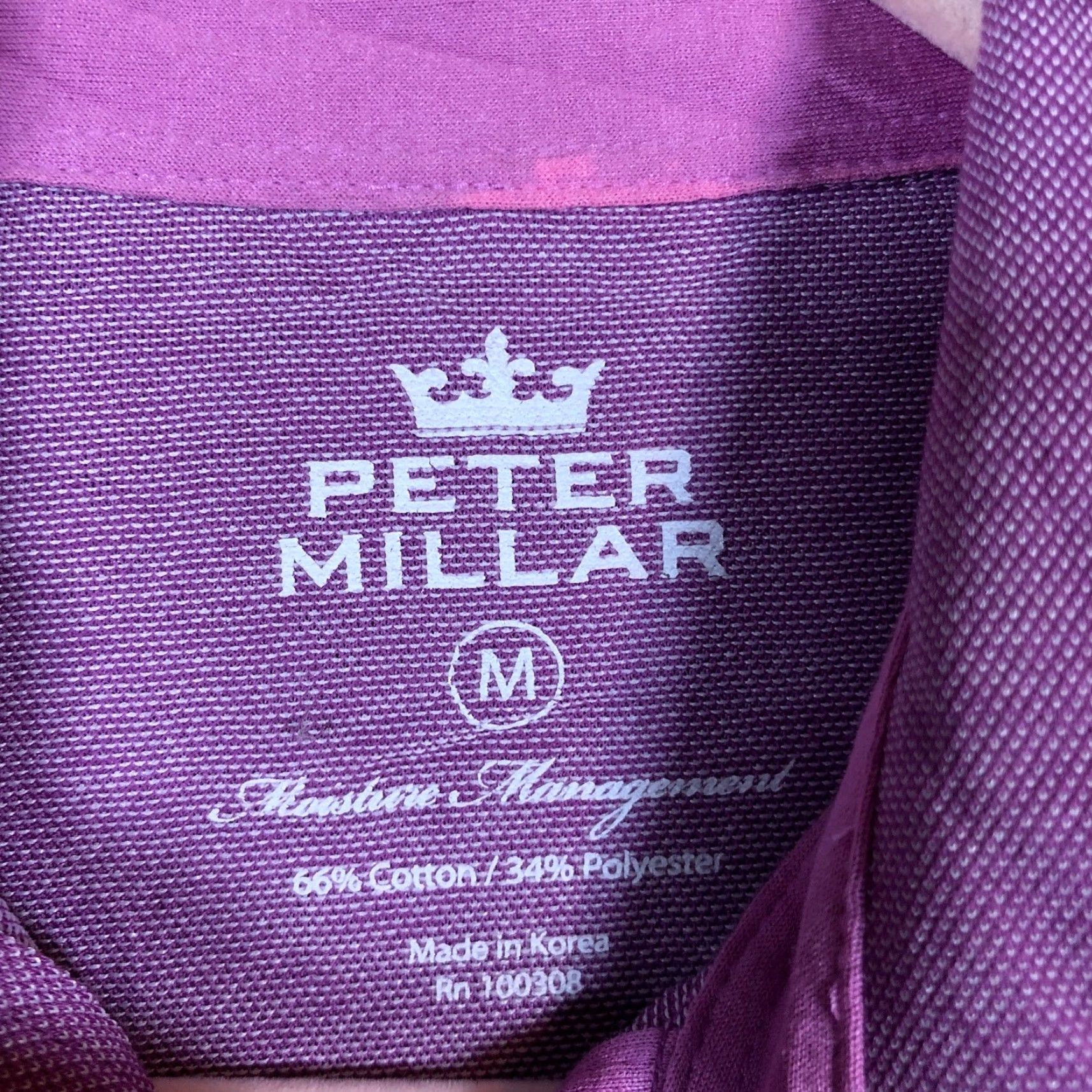 Peter Millar Peter Millar Womens Shirt Purple Polo Short Sleeve Medium Casual Workwear Cotton Polyester Button Collared Size M / US 6-8 / IT 42-44 - 6 Thumbnail