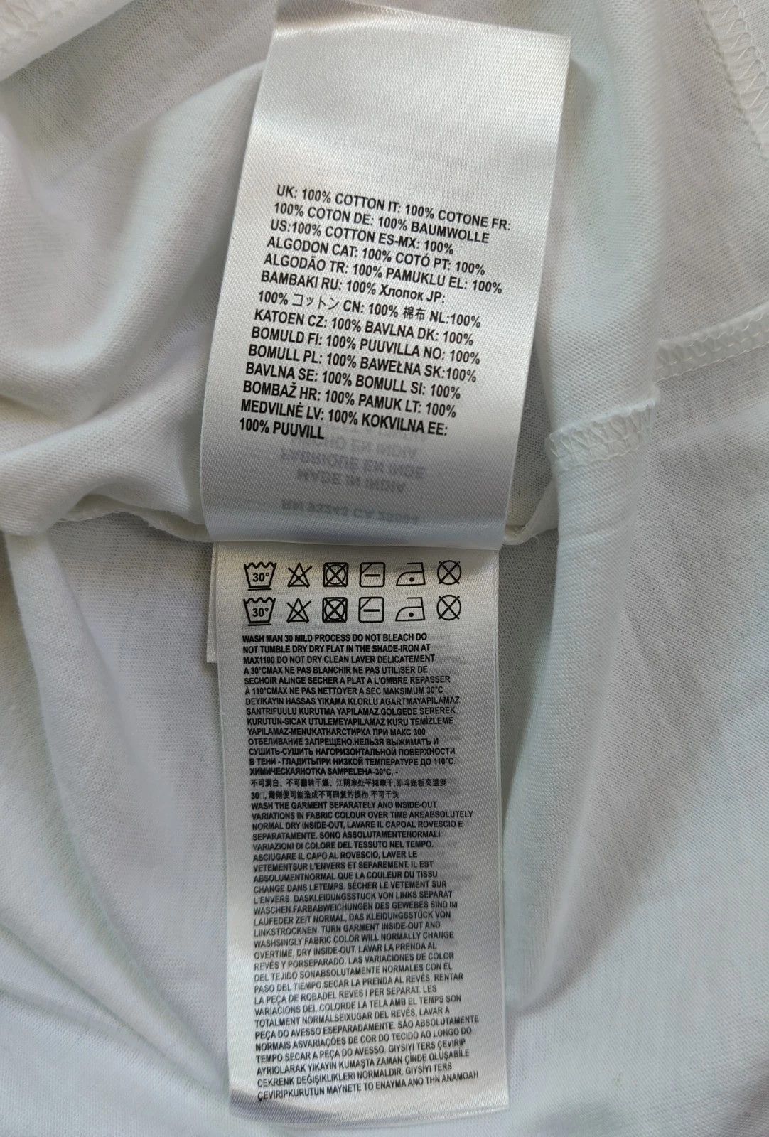 Diesel DIESEL White T-shirt with DSL 78 Denim print T 4152 Size US M / EU 48-50 / 2 - 7 Thumbnail