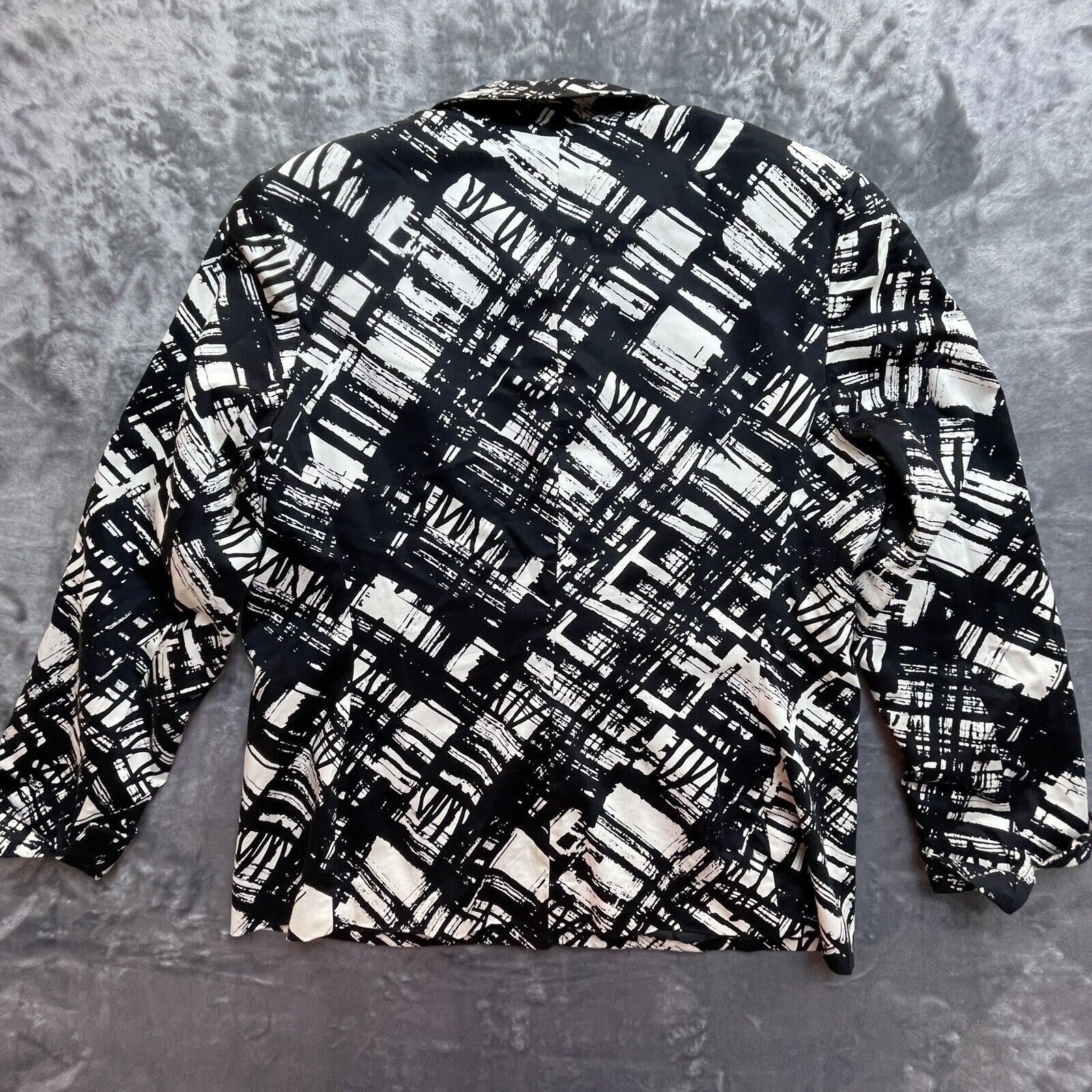 Coldwater Creek Coldwater Creek Jacket Womens 14 Black White Blazer Abstract Size XL / US 12-14 / IT 48-50 - 2 Thumbnail
