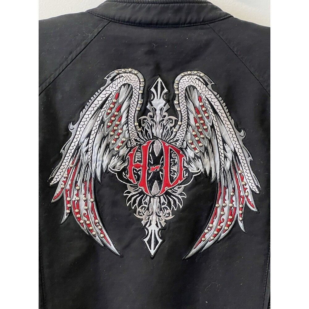 Harley Davidson Harley Davidson jacket Coat Black Cotton Embroidered Wings Size US L / EU 52-54 / 3 - 1 Thumbnail