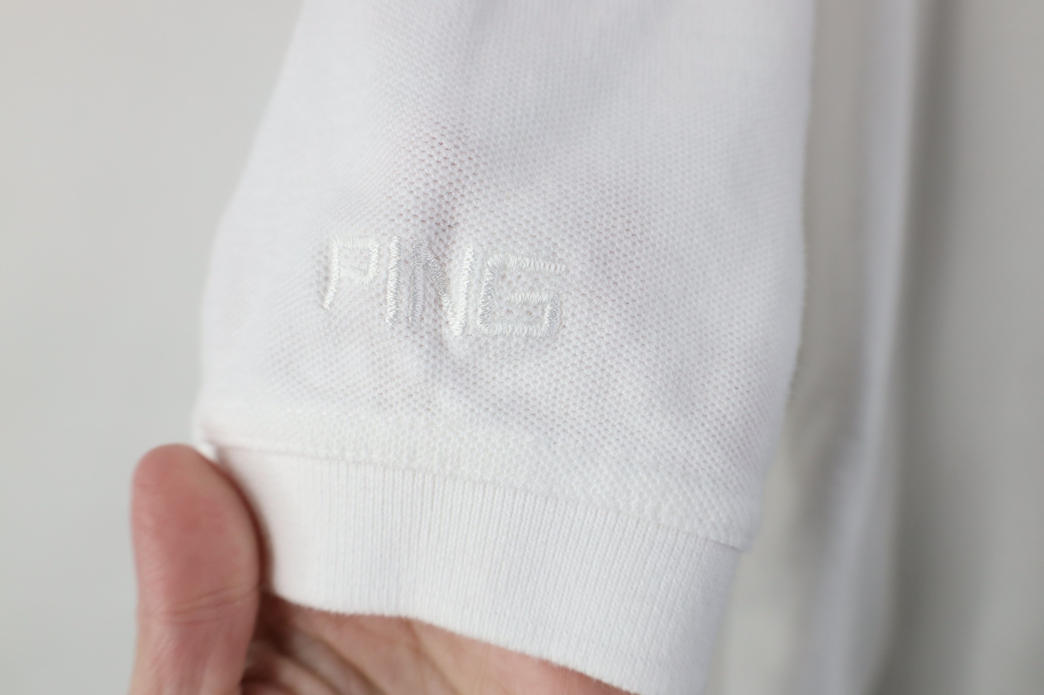 PING Vtg 90s Ping Golf Collared Golfing Polo Shirt White USA Size US L / EU 52-54 / 3 - 4 Thumbnail