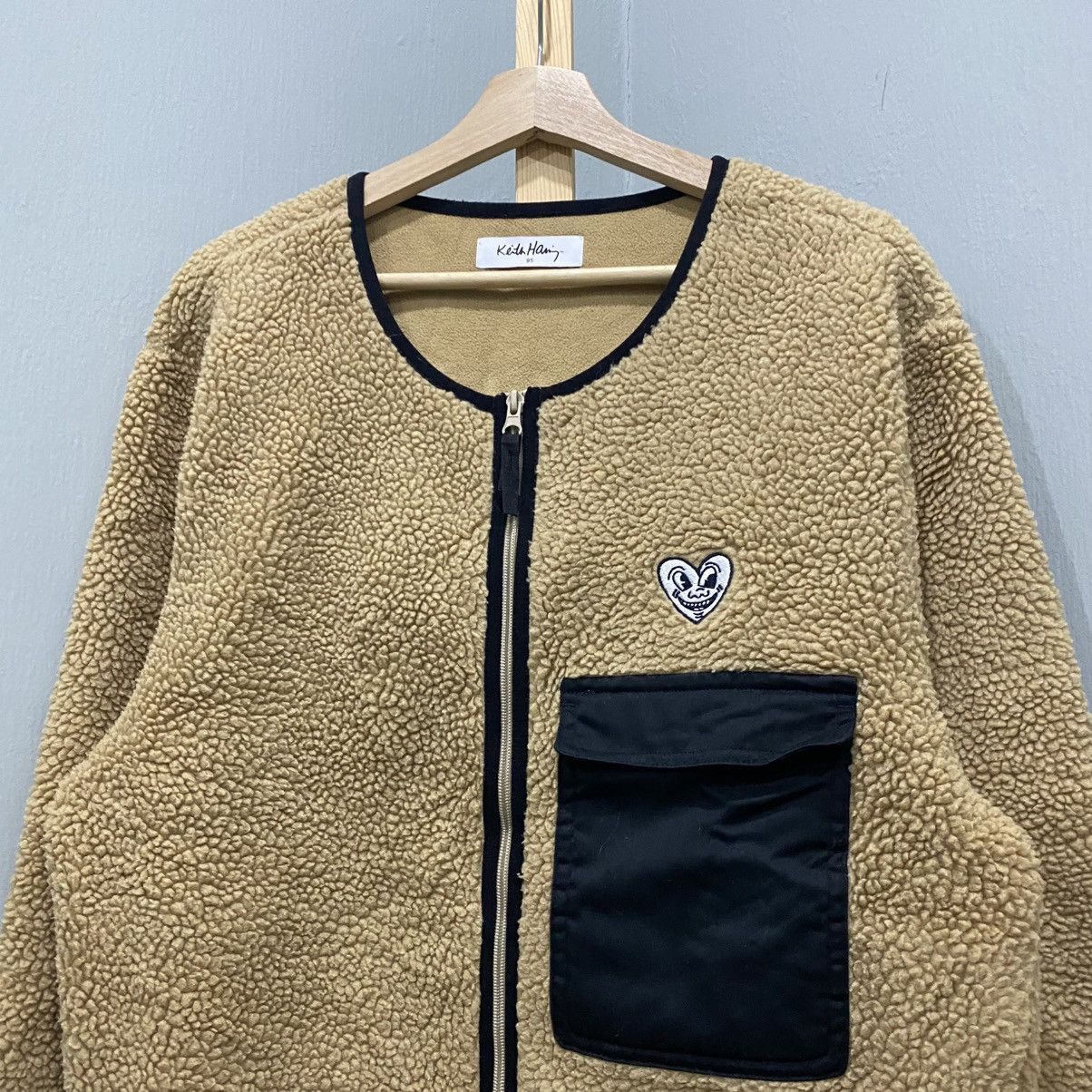 Keith Haring Keith Haring Pop Art Sherpa Fleece Jacket Camel L Size US M / EU 48-50 / 2 - 3 Thumbnail