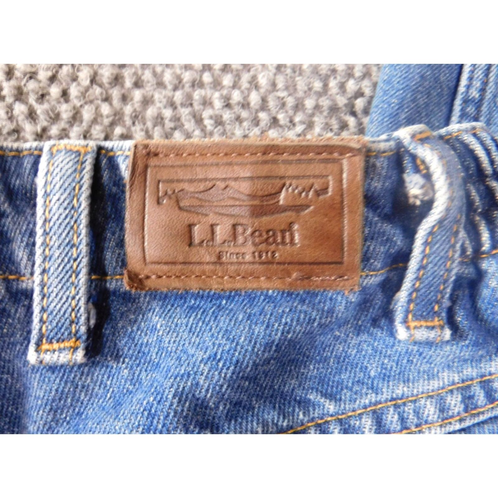 Vintage L.L. Bean Jeans Womens 8 Blue Straight Comfort Waist Stretch Denim Regular Inseam 24 Size 26" / US 2 / IT 38 - 6 Thumbnail