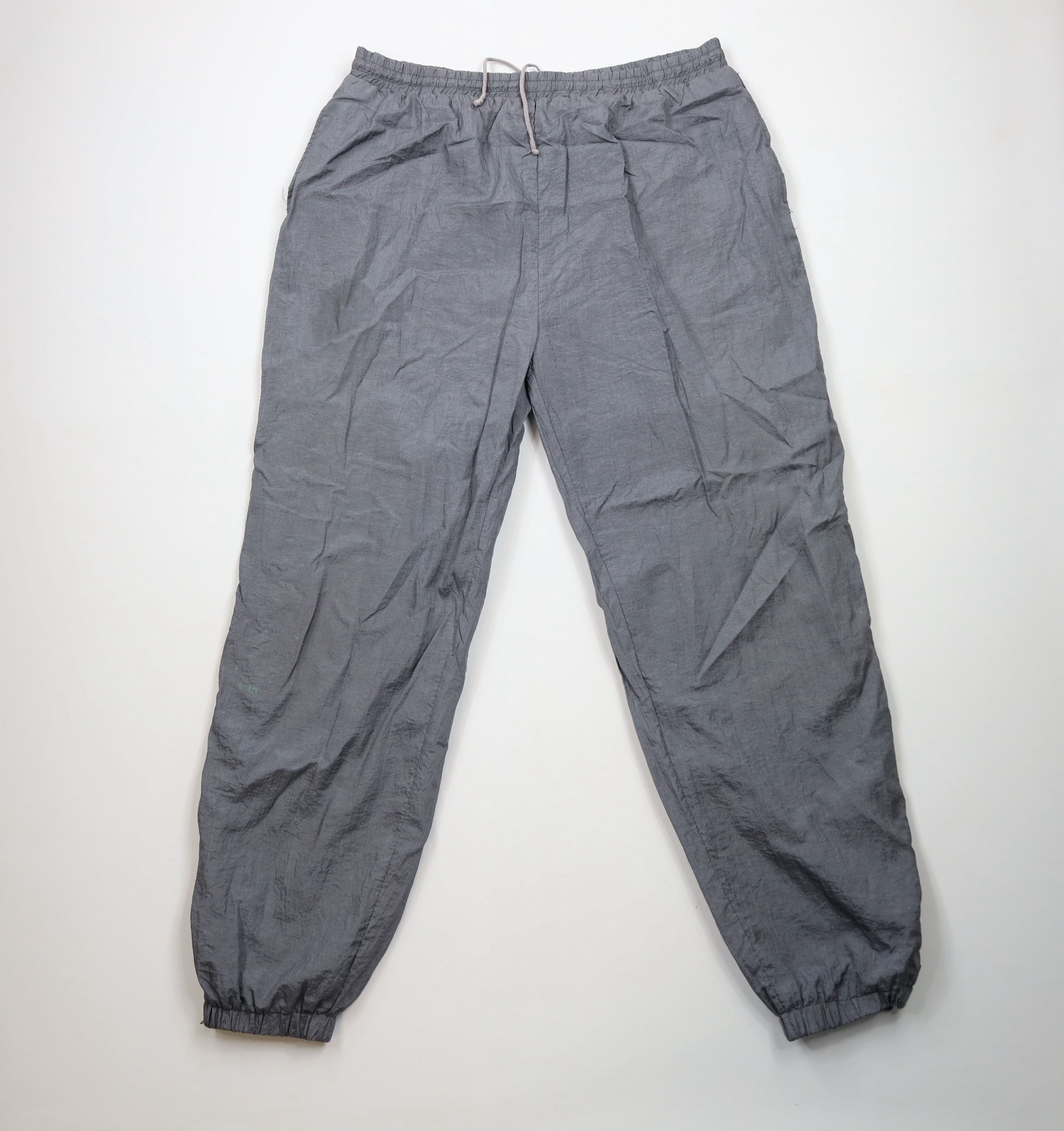 Vintage Vintage 90s Streetwear Lined Windbreaker Jogger Pants Silver Size US 38 / EU 54 - 1 Thumbnail