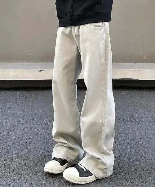 Jean × Vintage Straight-leg White Casual Jeans Size US 29 - 1 Thumbnail