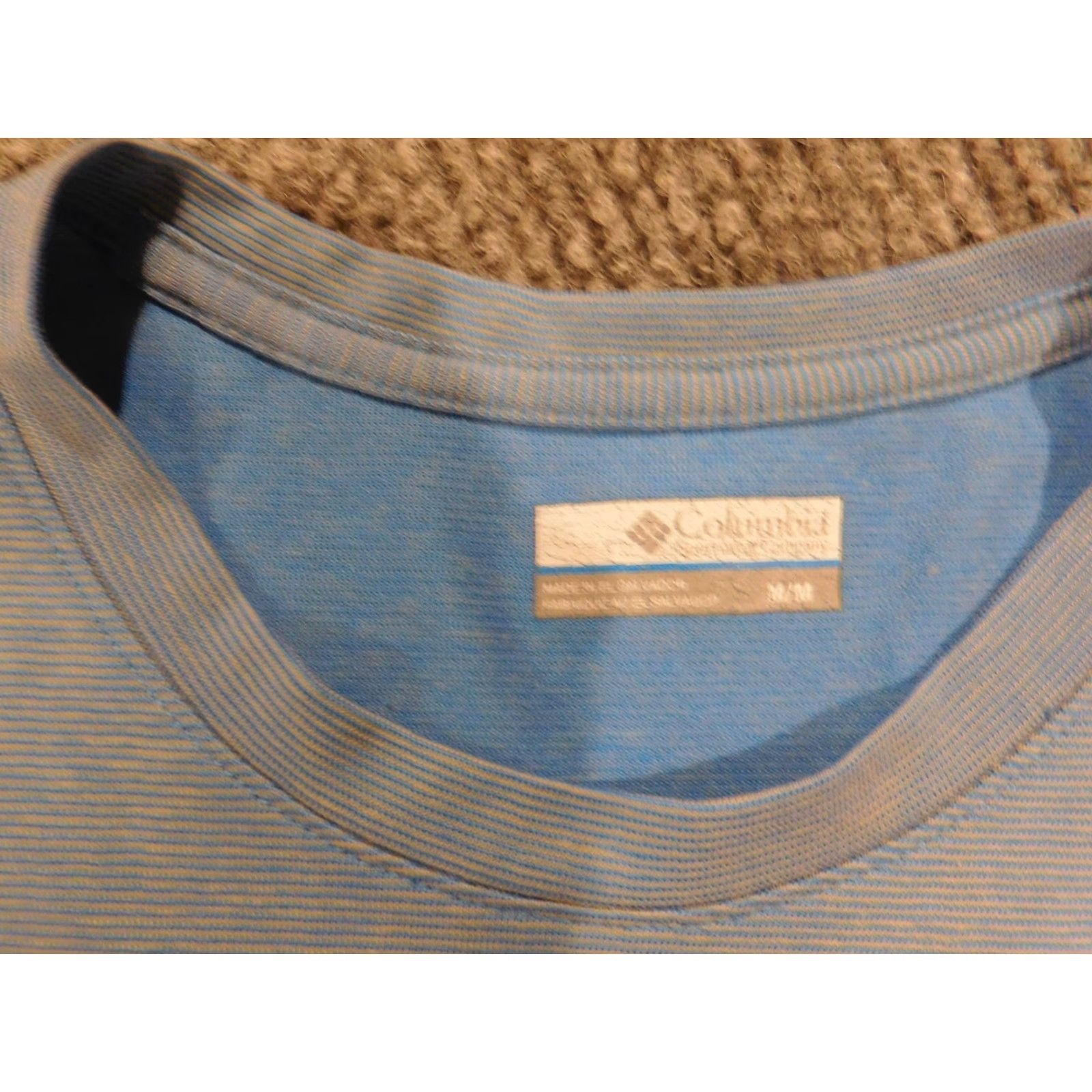 Vintage Columbia Mens Shirt Medium Blue Striped Stretch Active Crew Neck Short Sleeve T-Shirt Logo Star Wars Graphic Print 2 Star Twin Forks Size US M / EU 48-50 / 2 - 6 Thumbnail