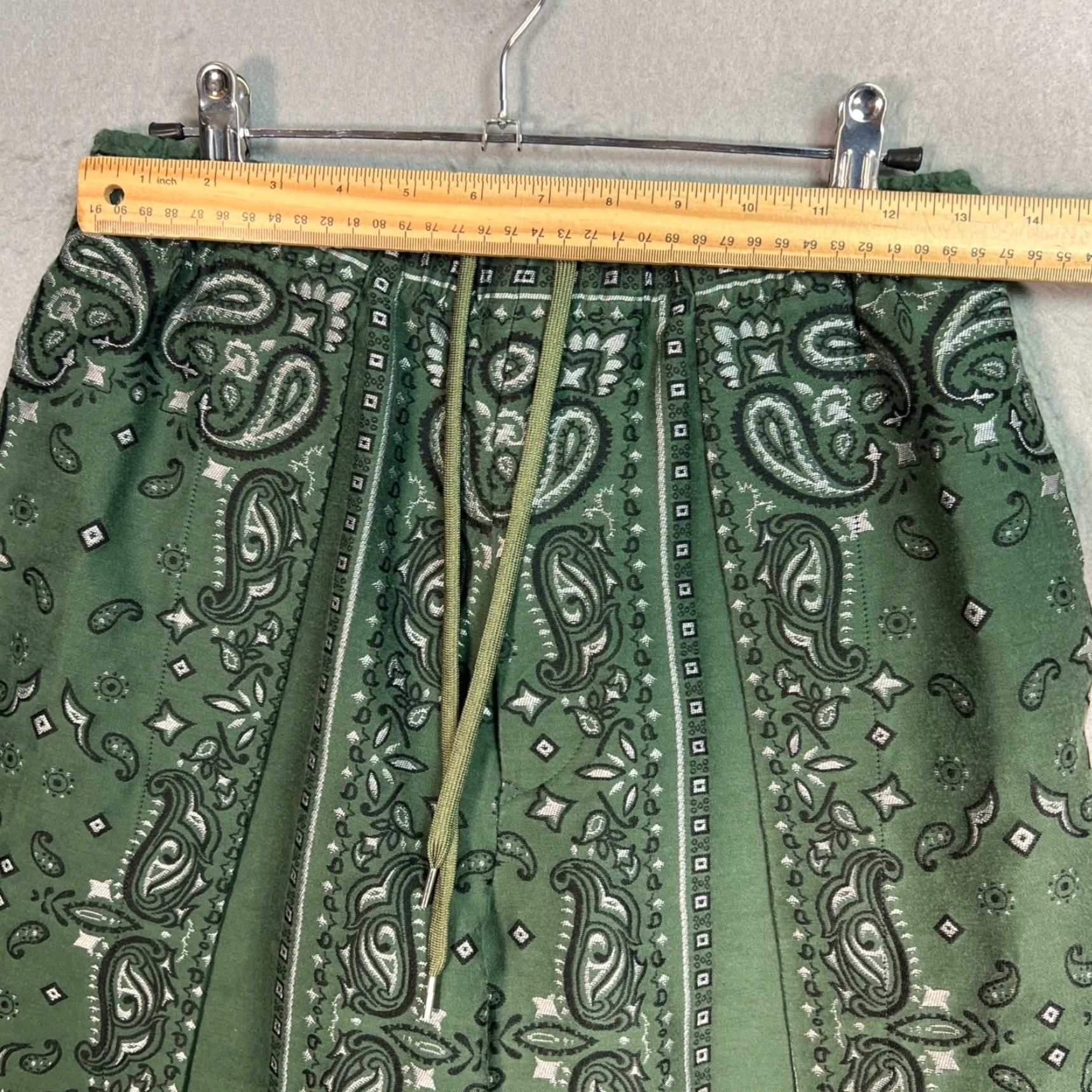 TOGA VIRILIS Toga Virilis Green Paisley Bandana Jacquard Pants Size 44 Made In Japan Womens Size 30" / US 8 / IT 44 - 6 Thumbnail