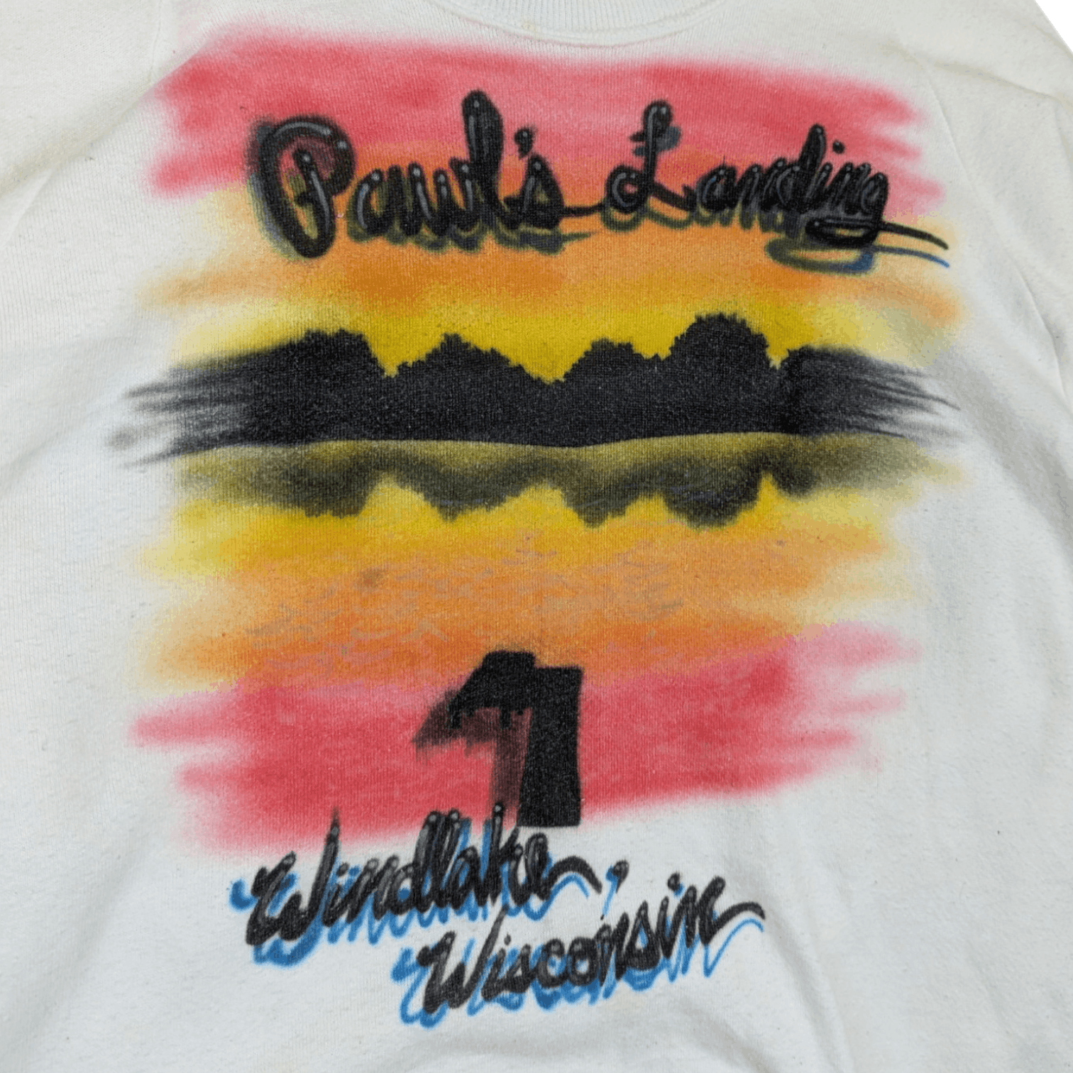 Jerzees Vintage 90's PAUL'S LANDING Restaurant Wind Lake Jumper Size US M / EU 48-50 / 2 - 5 Thumbnail