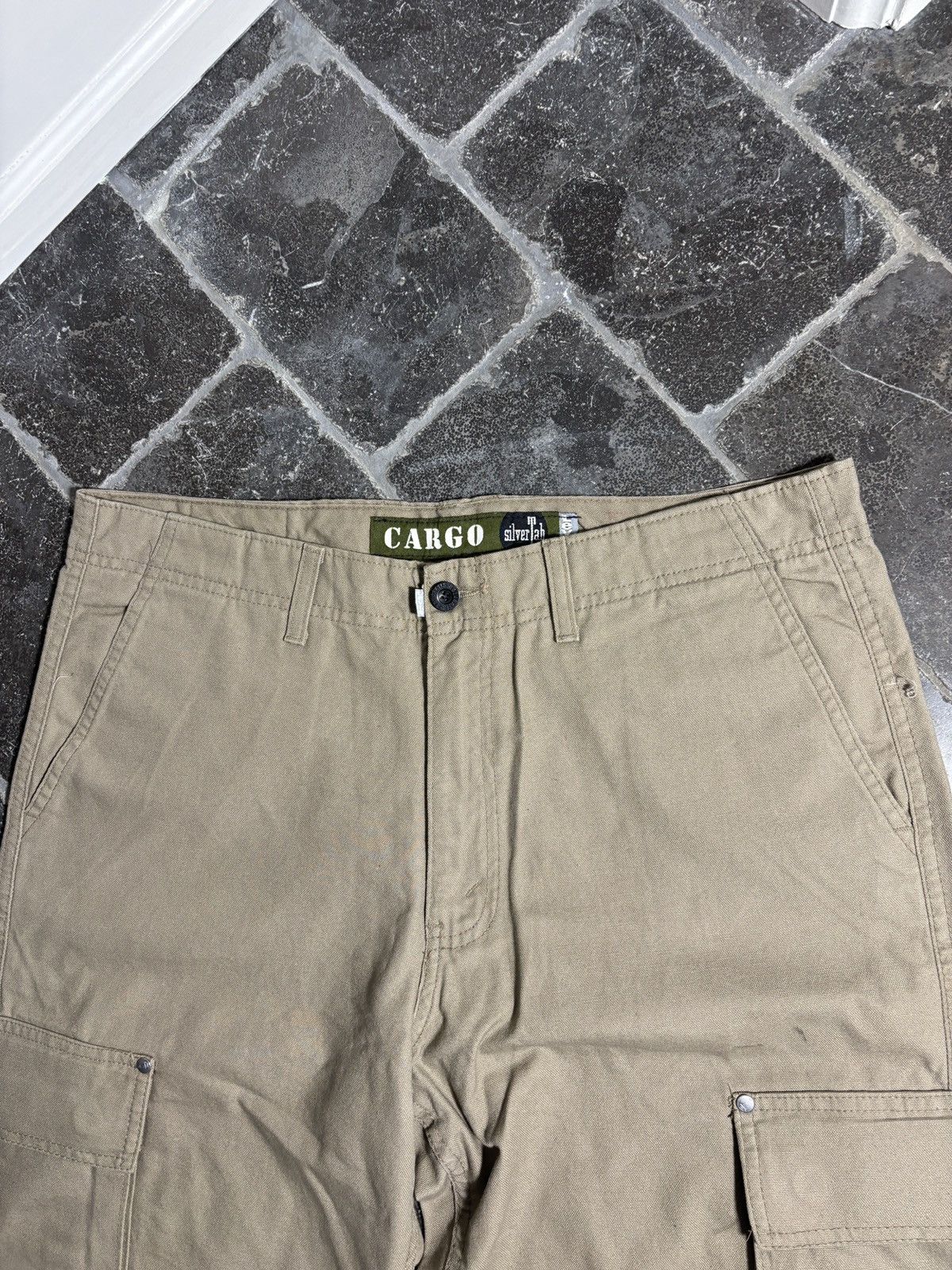 Levi's 1990s Vintage Levi’s Silver Tab Cargo Pants Baggy Tan Canada Size US 36 / EU 52 - 5 Thumbnail