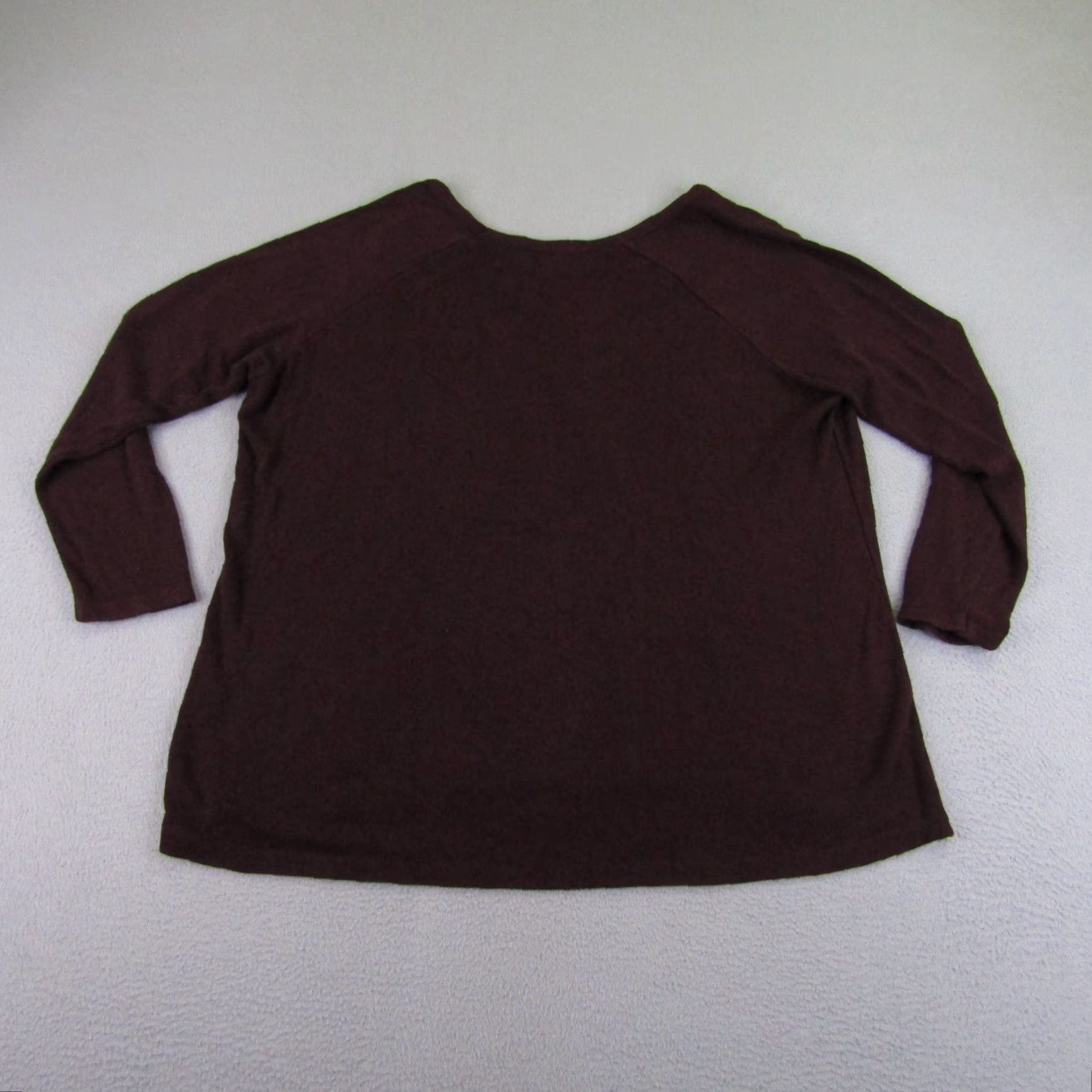 Brandy Melville Brandy Melville Sweater Shirt Womens One Size Red Raglan Low Cut Pullover Knit Wool Cashmere Blend Vintage-Style Pullover Size ONE SIZE - 7 Thumbnail