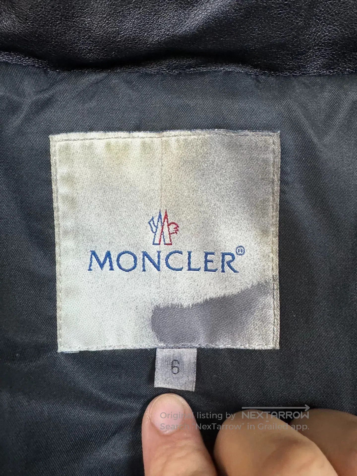 Moncler Moncler Black Leather Down Jacket. Size US S / EU 44-46 / 1 - 3 Thumbnail