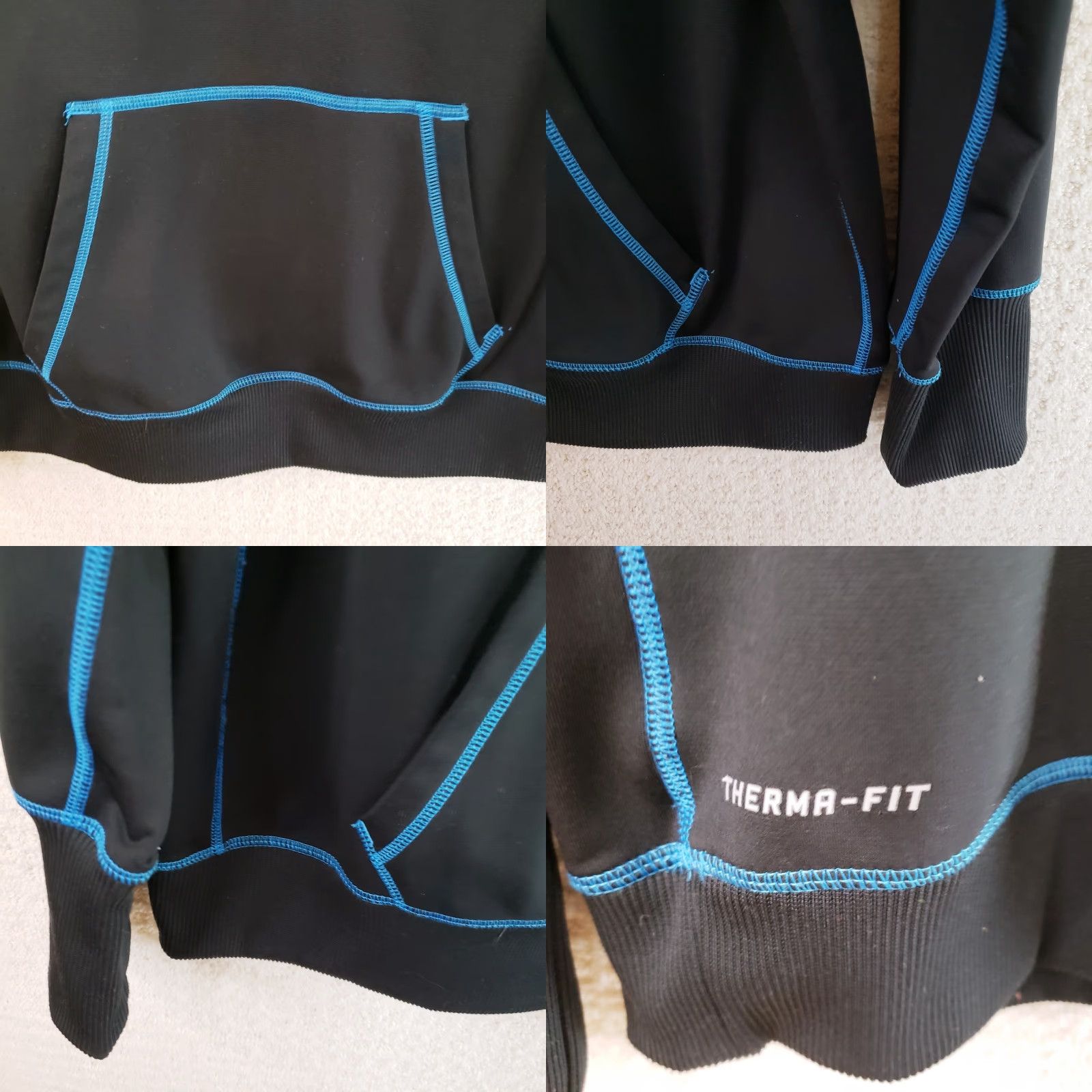 Nike Nike Hoodie Mens XL Black Therma-Fit Pullover Fleece Lined Jacket Pockets BlueT Size US XL / EU 56 / 4 - 8 Thumbnail