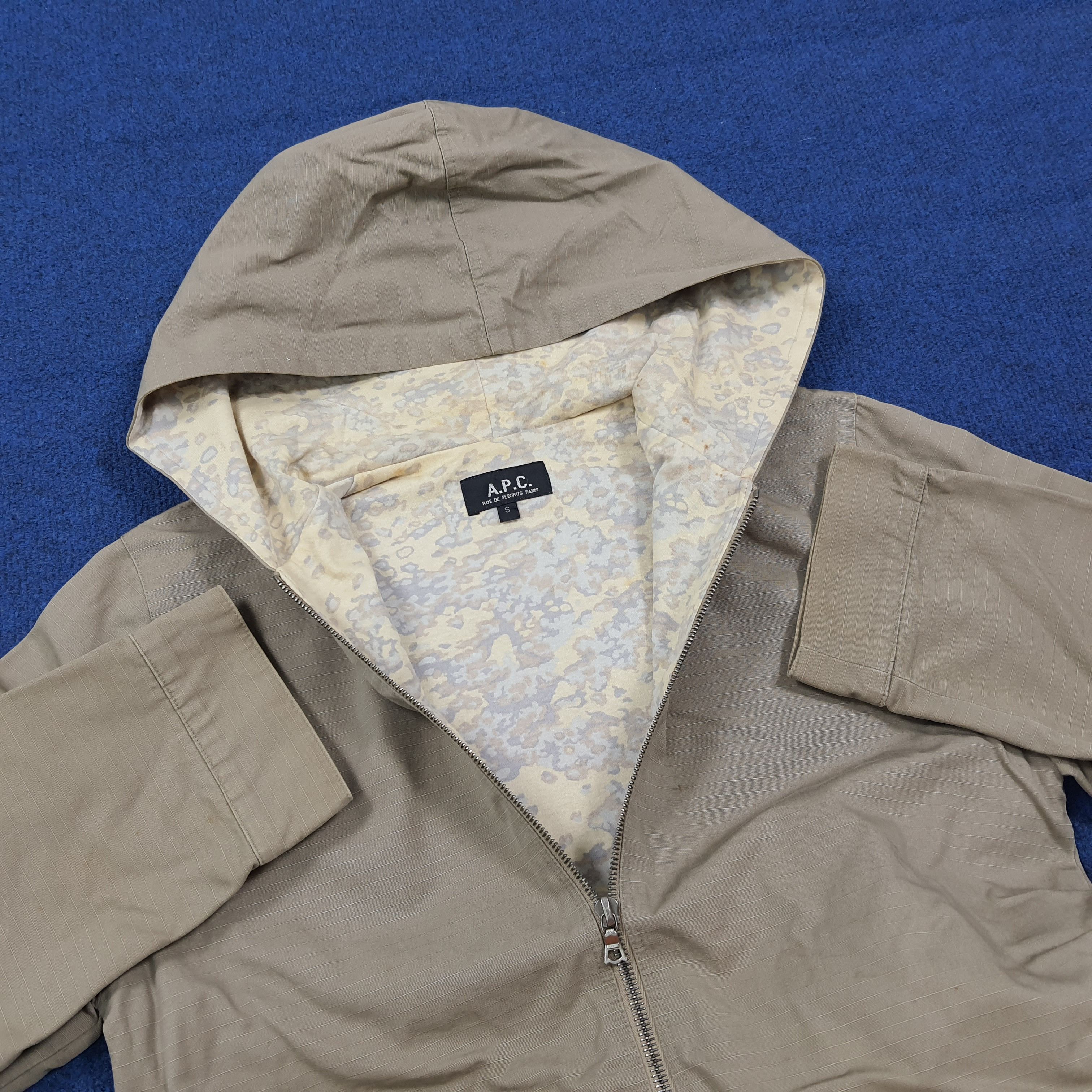 A.P.C. Vintage Rare A.P.C. Paris Hooded Jacket Custom Logo C279N23 Size US S / EU 44-46 / 1 - 5 Thumbnail