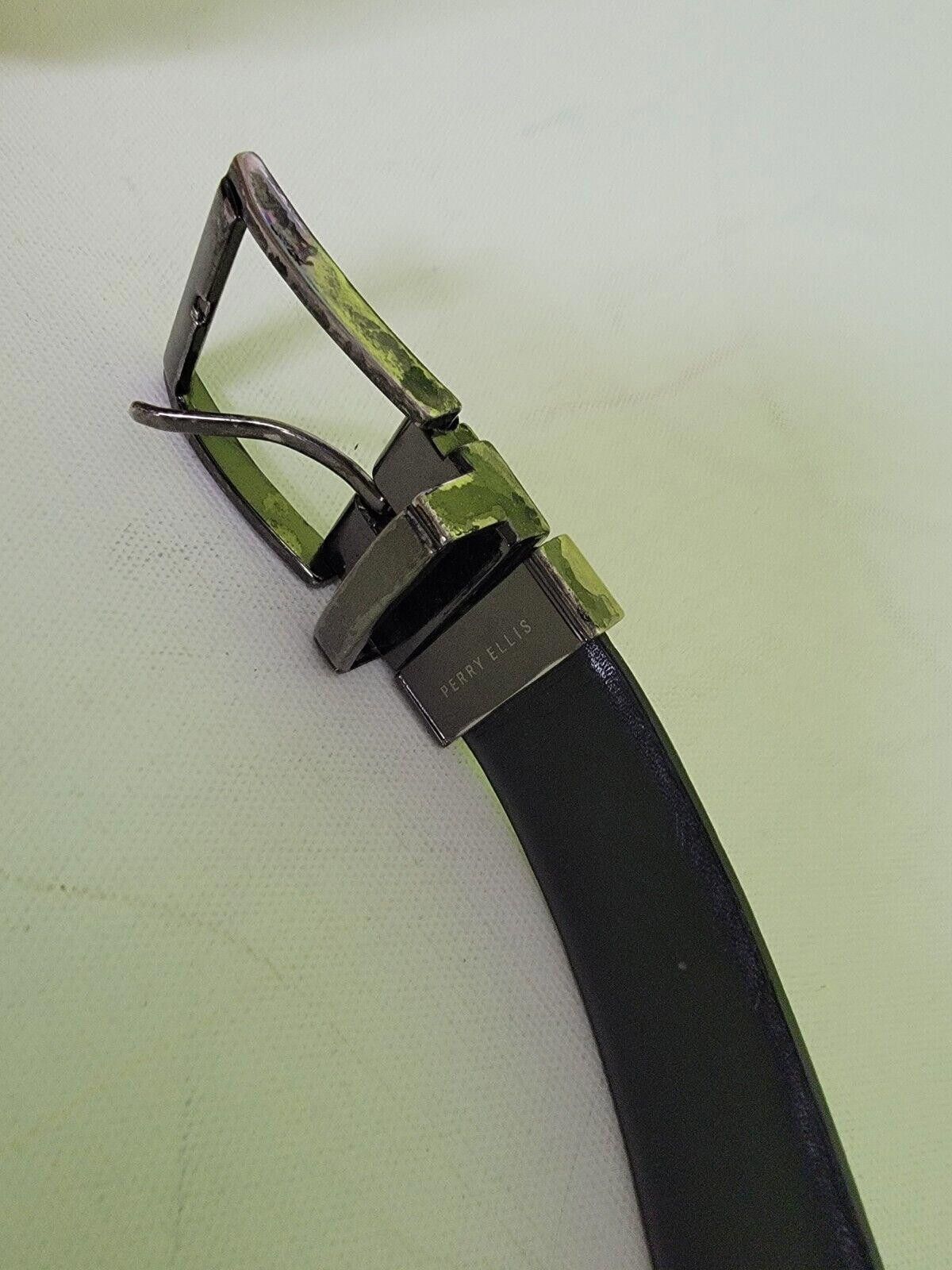 Perry Ellis Perry Ellis Black Brown Reversible Mens Belt 40" Long Size ONE SIZE - 7 Thumbnail